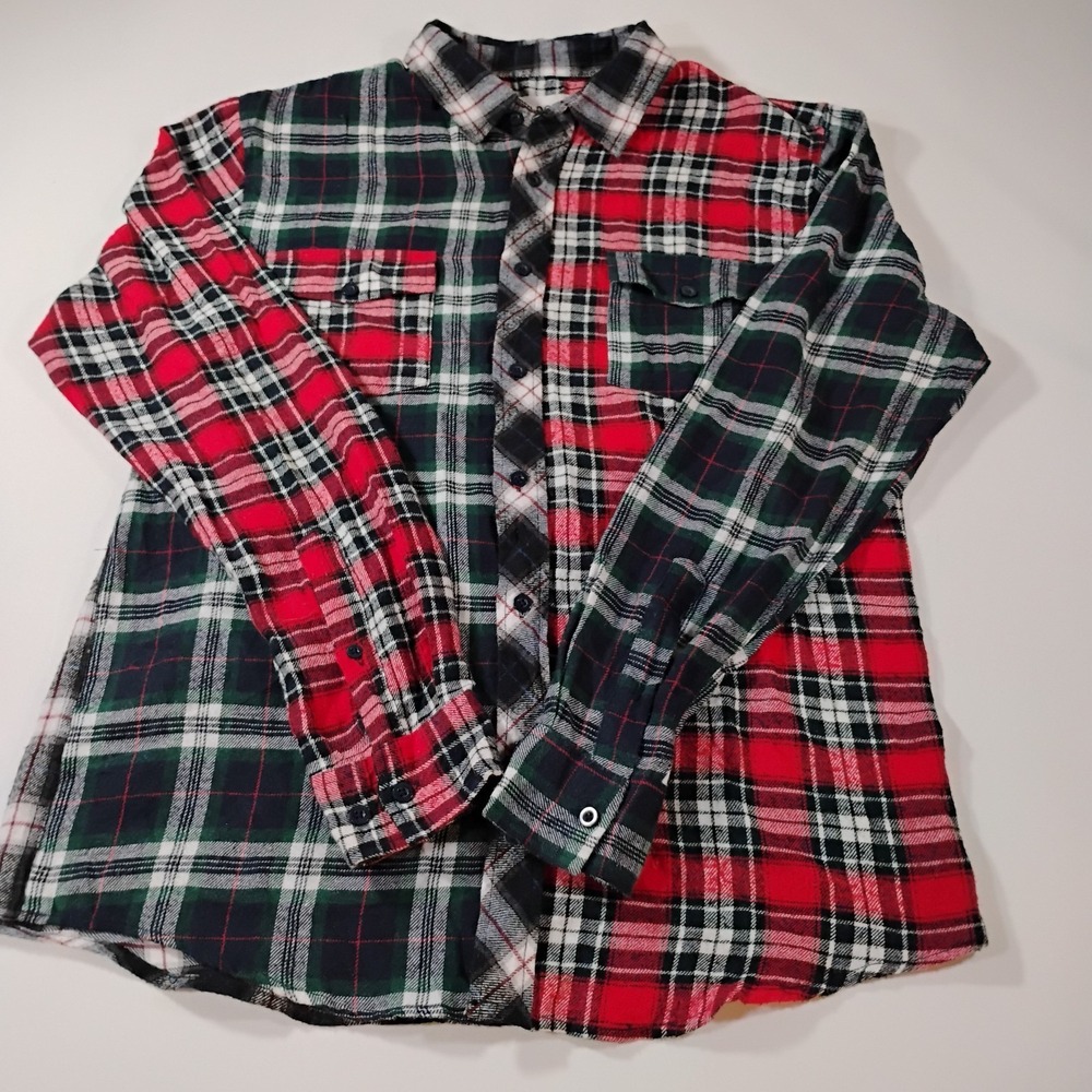 Eldon Button Down Flannel Men's Size Medium Black Red White Plaid